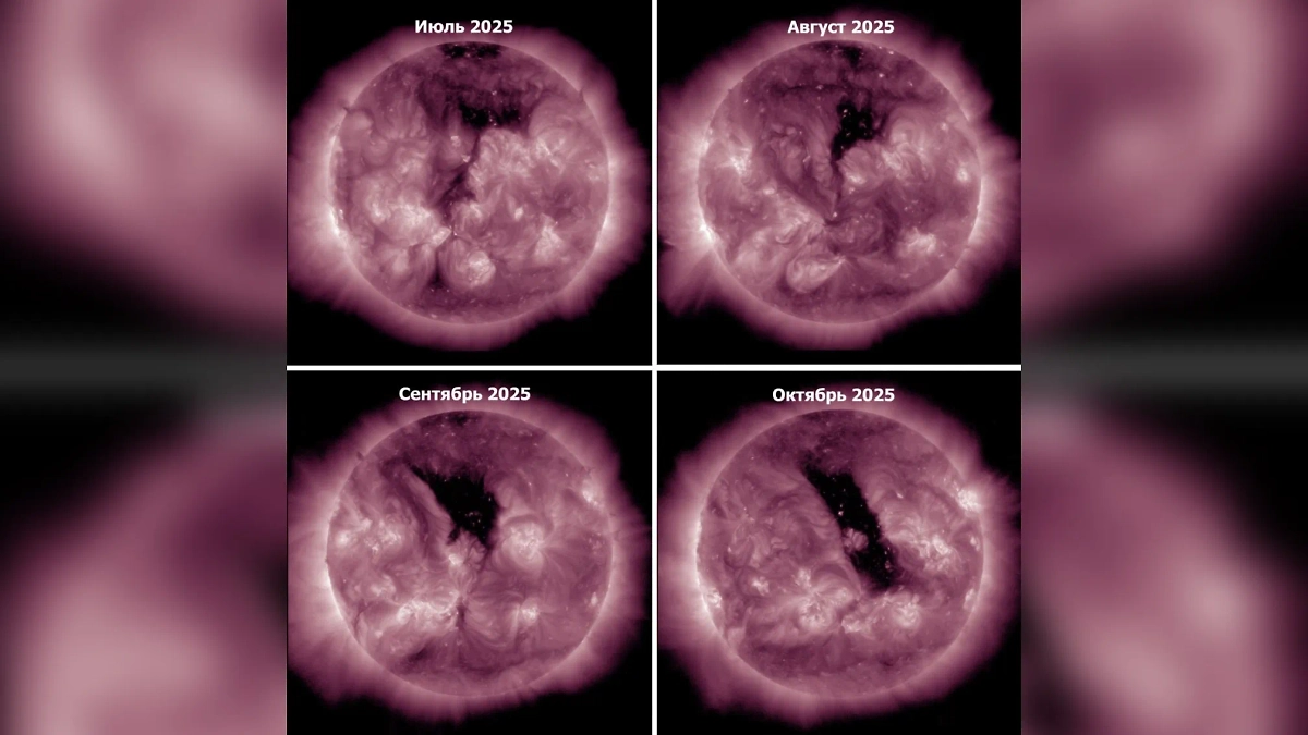 Корональная дыра на солнце. Фото © Telegram / Лаборатория солнечной астрономии (XRAS)