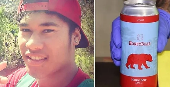 Айдено Сагала и банка с пивом. Обложка © ctvnews.ca, New Zealand police