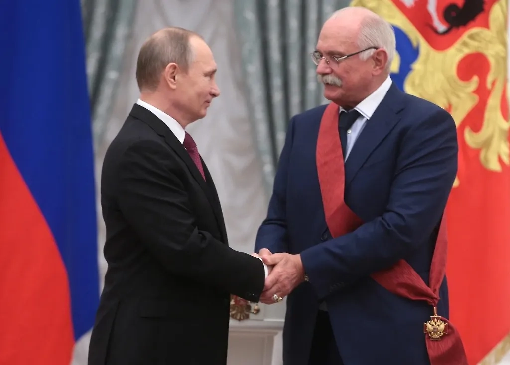 Никита Михалков и Владимир Путин. Обложка © ТАСС / Михаил Метцель
