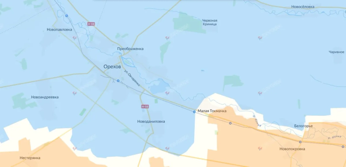 Карта СВО на 22 октября 2025 года. Армия России продвигается к Орехову Запорожской области. Фото © divgen.ru