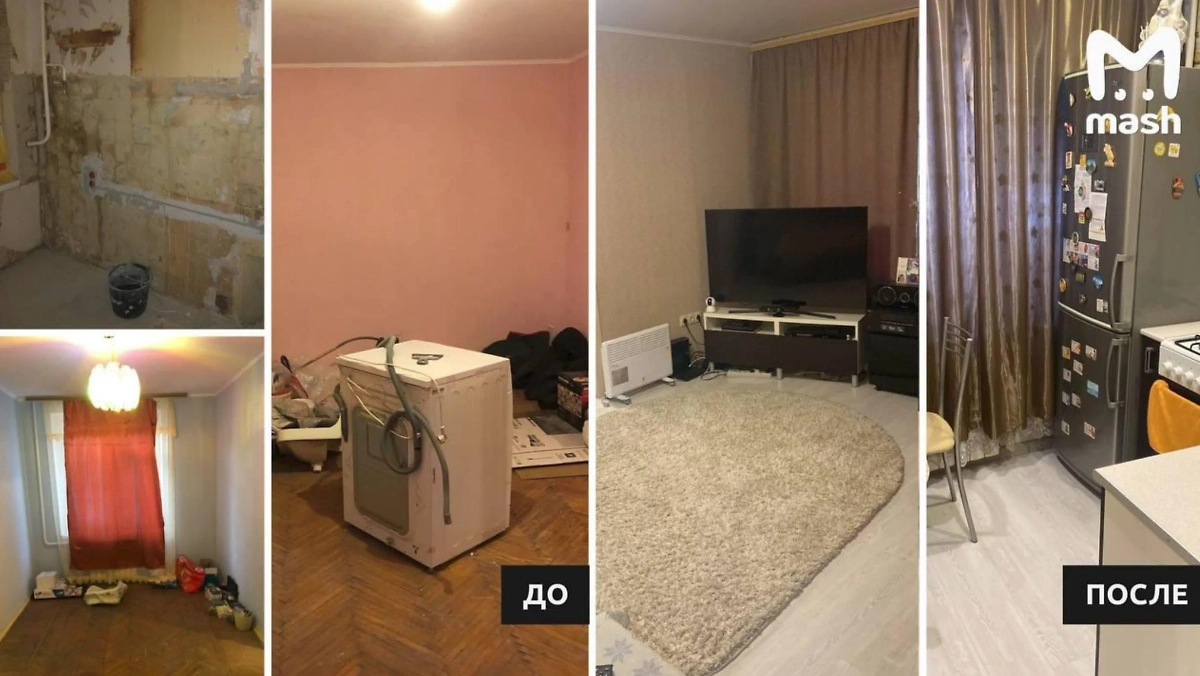 Виталий с женой сделали ремонт в квартире пенсионерки. Фото © Telegram / Mash