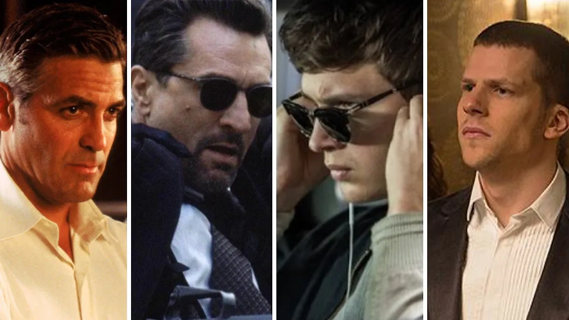 Лучшие фильмы про ограбления банков: топ картин с высоким рейтингом IMDb. Обложка © Кадр из фильма «Схватка»,«Одиннадцать друзей Оушена»,«Малыш на драйве», «Иллюзия обмана» / Kinopoisk