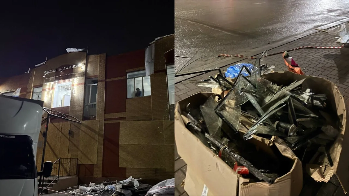 В Батайске после атаки ВСУ повреждены 131 квартира и 41 автомобиль. Фото © Telegram / Валентин Кукин