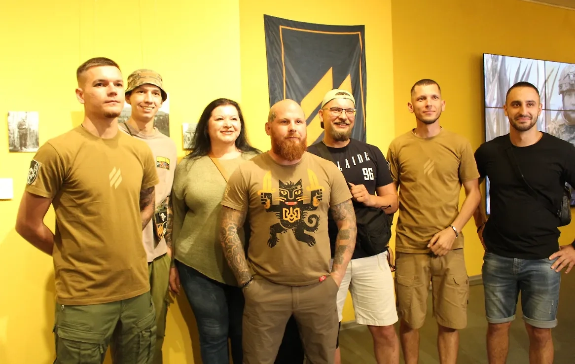 Кожемякин открыл выставку, посвященную «Азову»*. Фото © Facebook (признан экстремистской организацией и запрещён на территории Российской Федерации) / kyivhistorymuseum