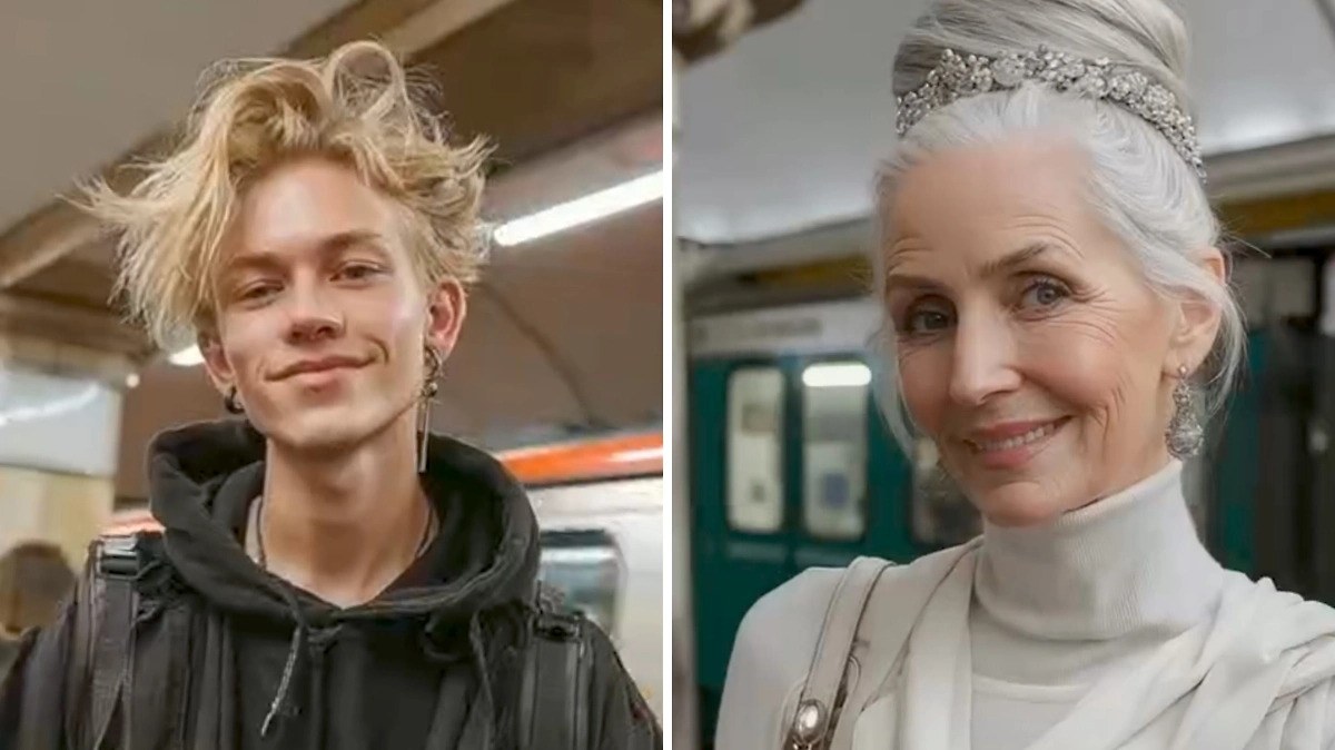 «Китай-город» и «Театральная» — от старшего поколения к младшему. Как правило, именно так посетители станций и выглядят. Фото © T.me/popfilter