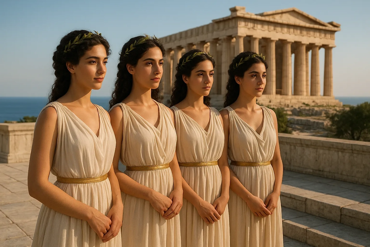 Красота в Древней Греции выглядела немного не так, как сейчас. Неудивительно, ведь имплантов тогда не было. Обложка © ChatGPT