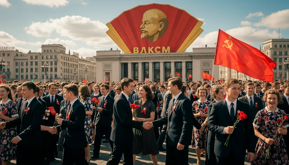 День комсомола 29 октября: поздравления на праздник, что сказать бывшим комсомольцам. Обложка © Gemini Nano Banana