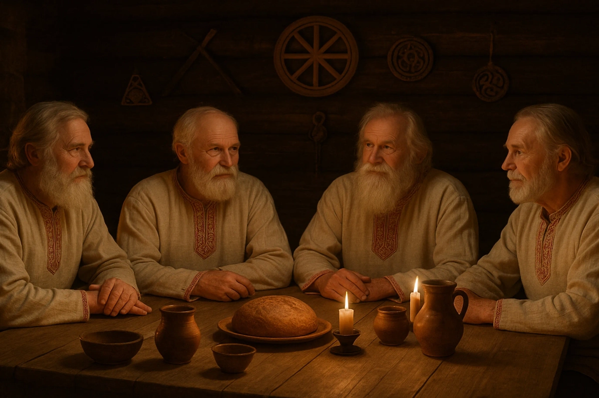 Осенние Деды проходят в ноябре. Это древний славянский языческий праздник, посвящённый памяти предков. Обложка © ChatGPT