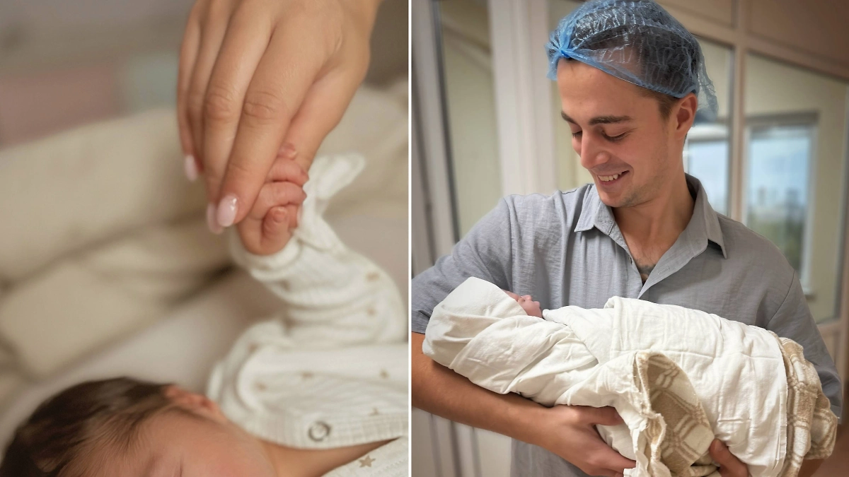 Фигуристы Алёна Косторная и Георгий Куница стали родителями. Фото © Telegram / Aliona Kostornaia