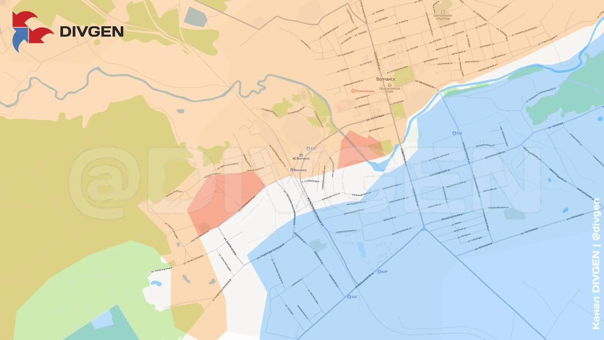 Ситуация в зоне СВО на 4 октября 2025 года. Фото © Telegram / DIVGEN 🚩Карта СВО