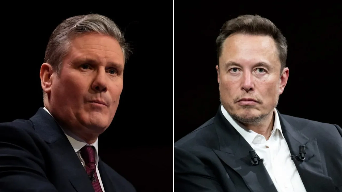 Кир Стармер и Илон Маск. Обложка © Shutterstock / FOTODOM / Altopix / Frederic Legrand - COMEO
