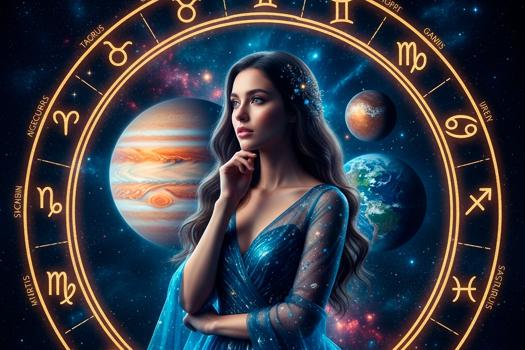 Ретроградный Меркурий наложился на ретроградный Юпитер и ещё пару планет. Как это повлияет на знаки зодиака? Обложка © Gemini Nano Banana