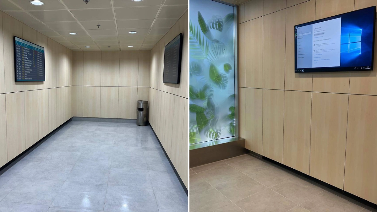 В аэропорту Домодедово открыли три курительные комнаты для внутренних рейсов. Фото © Telegram / «Авиаторщина»