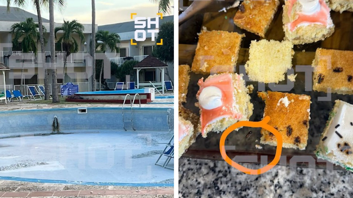 Российские туристы, которые не смогли попасть на курорт Ольги́н на Кубе из-за урагана, требуют компенсацию за испорченный отдых. Фото © Telegram / SHOT