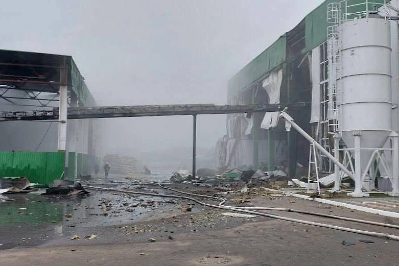 Повреждения на ТЭЦ. Фото © Facebook (признан экстремистской организацией и запрещён на территории Российской Федерации) / Андрей Гриненко