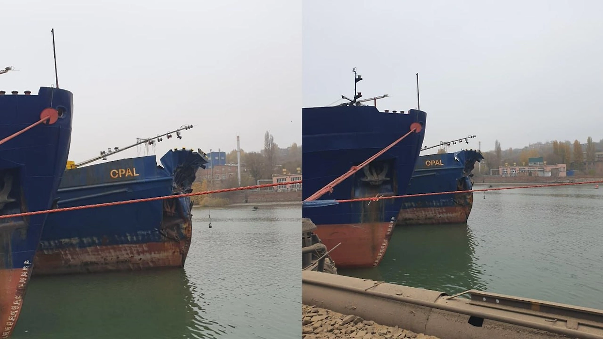 В Ростовской области на реке Дон столкнулись два теплохода — «Клавдия» и «Опал». Фото © Южная транспортная прокуратура