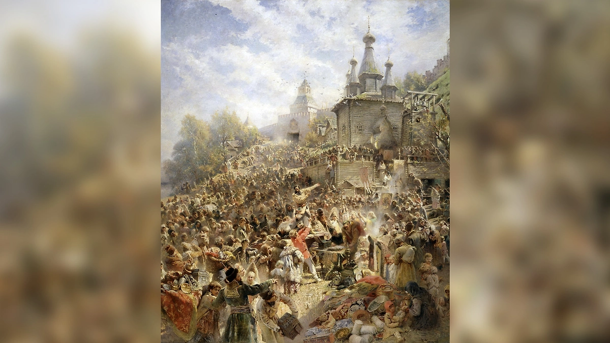 Нижний Новгород был основан за 17 лет до вторжения Батыя. Он доблестно защищал восточные рубежи Руси. Воззвание Минина к нижегородцам. Фото © Wikipedia / Константин Егорович Маковский