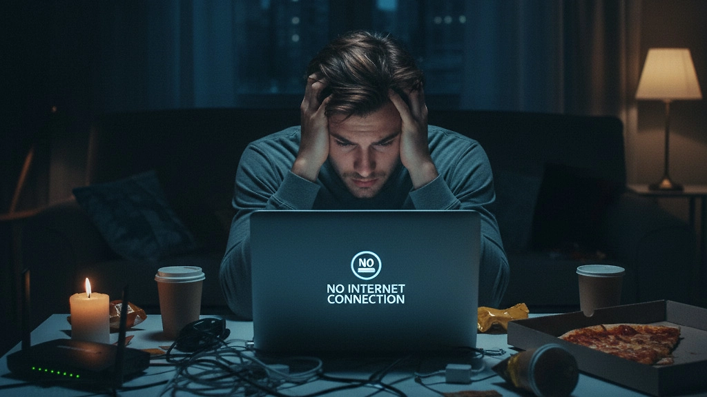При определённых ситуациях Роскомнадзор сможет отключать интернет. Обложка © Nano Banana AI