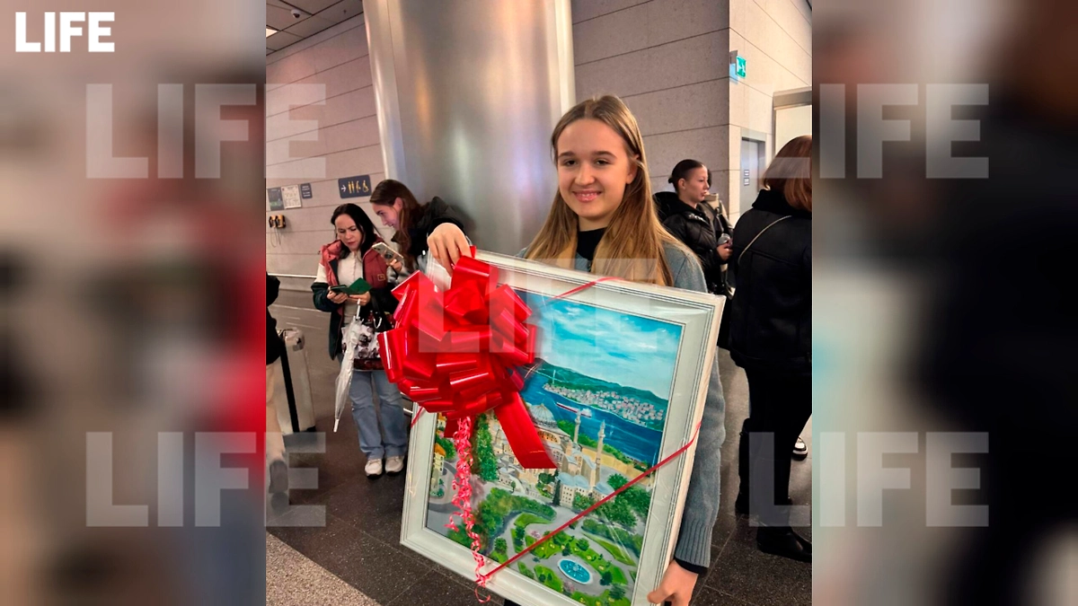 Картина с видом на Голубую мечеть в Стамбуле. Фото © Life.ru