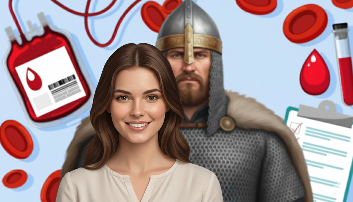 Какая группа крови считается самой сильной, самой выносливой и самой «богатырской»? Обложка © Коллаж © Life.ru. Фото © Freepik / brgfx, © Gemini Nano Banana