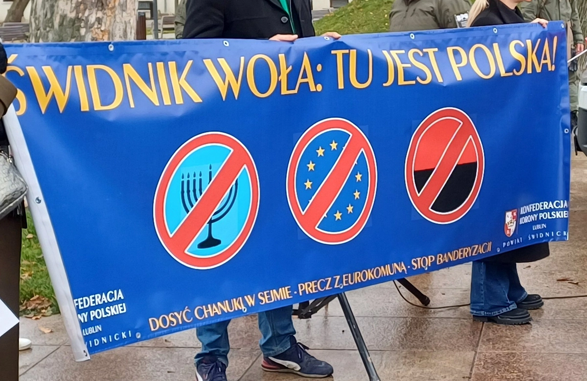 Протест в Польше. Фото © Х / pmetapolitics