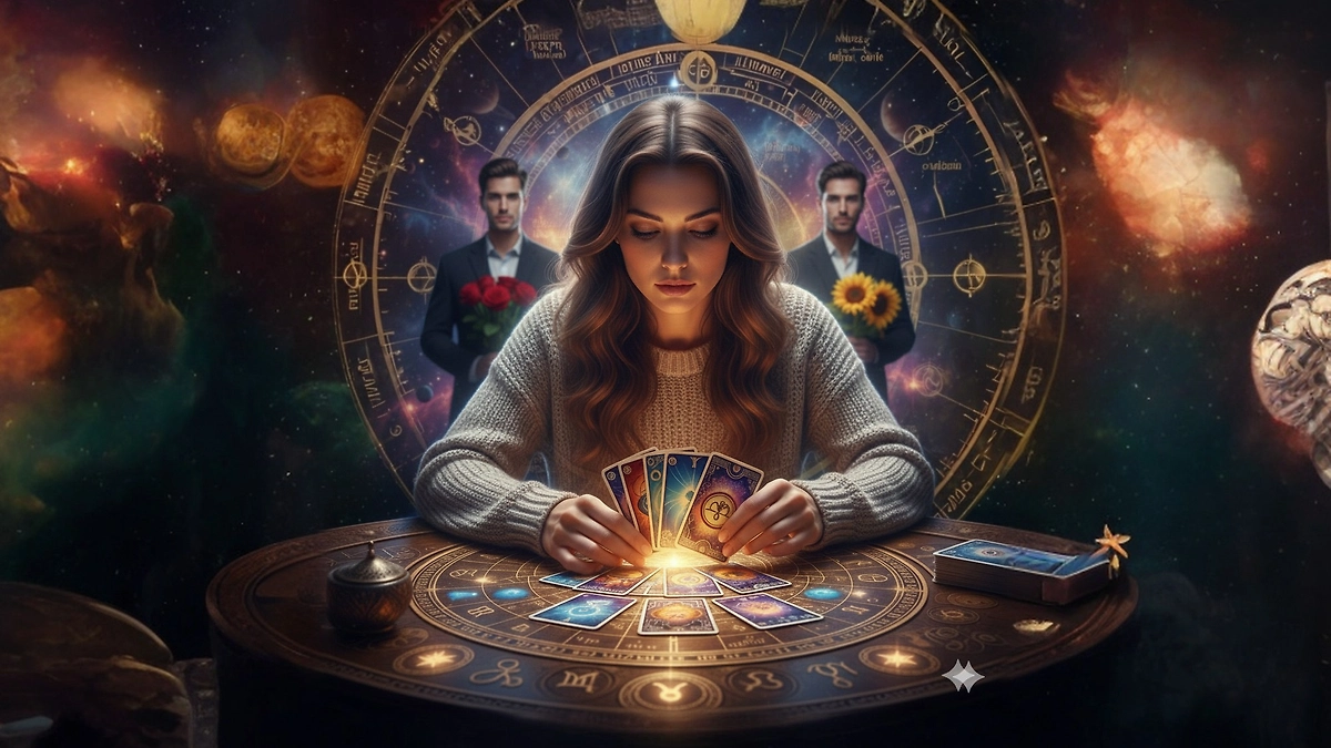 Где в натальной карте смотреть мужа, любовь: короткий гайд. Обложка © Nano Banana AI