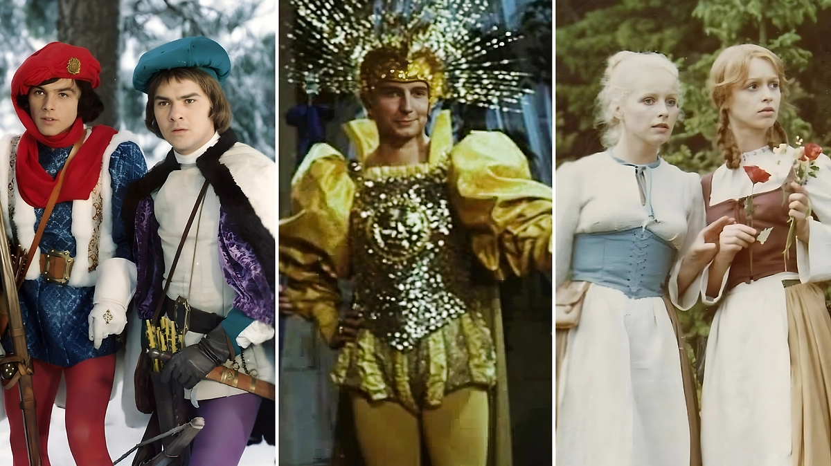 Лучшие сказки Чехословакии и ГДР. Обложка © Кадр из фильма «Три орешка для Золушки» / Kinopoisk, © Кадр из фильма «Принц и Вечерняя Звезда»/ Kinopoisk, © Кадр из фильма «Беляночка и Розочка» / Kinopoisk