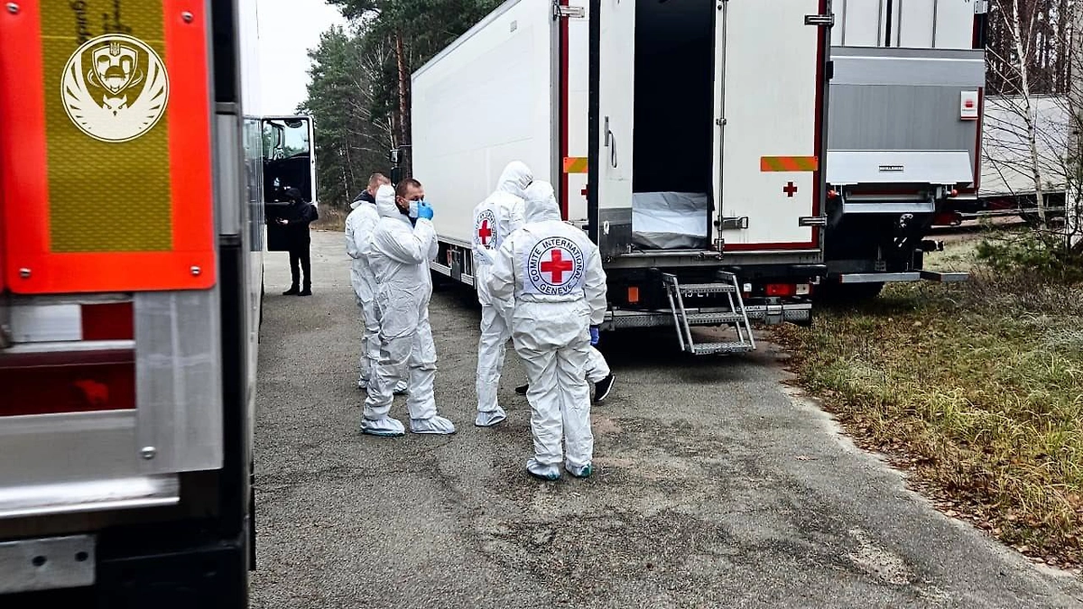 Обмен погибшими военными между Россией и Украиной. Фото © Telegram / Kotsnews