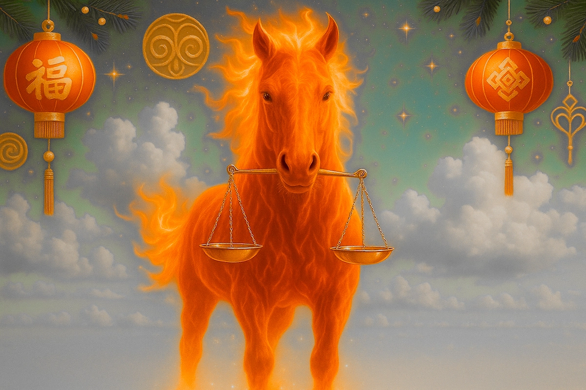 Гороскоп Весы 2026 на год Красной Огненной Лошади. Фото © ChatGPT