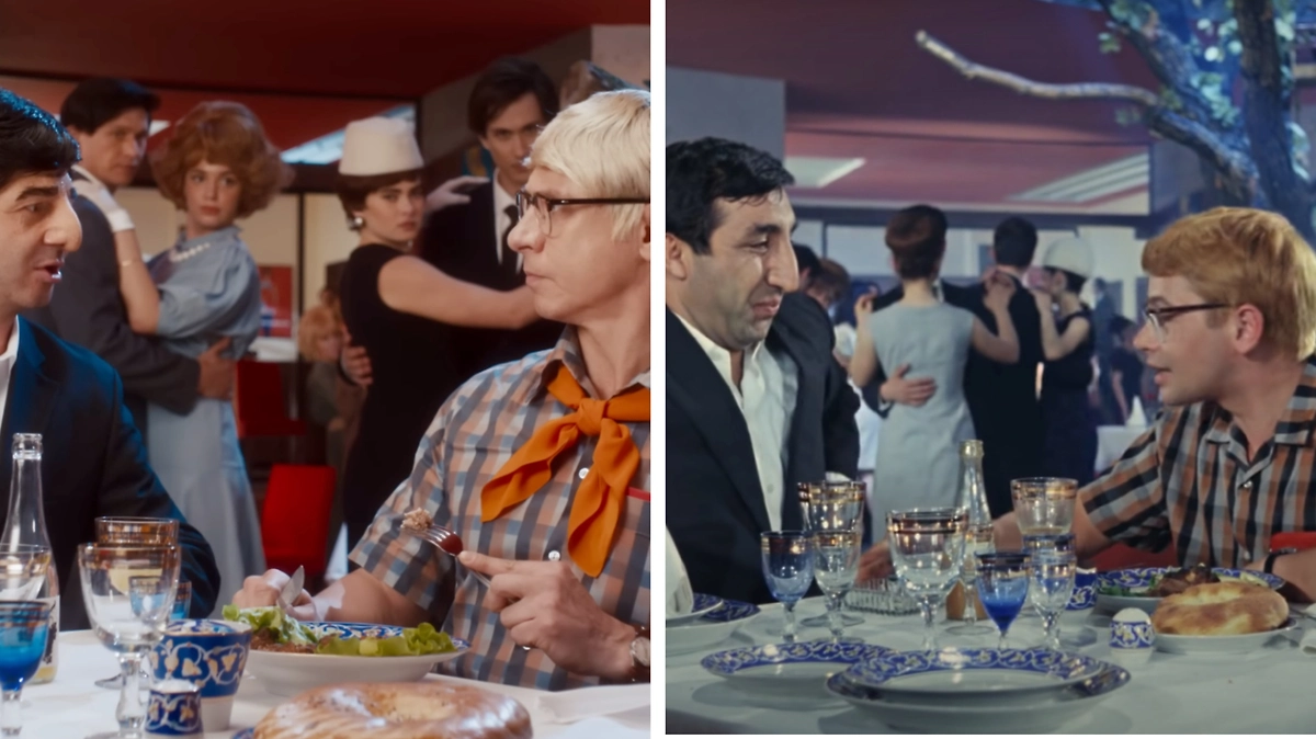 Фото © YouTube / Central Partnership, © Кадр из фильма «Кавказская пленница, или Новые приключения Шурика», режиссёр Леонид Гайдай, сценаристы Леонид Гайдай, Яков Костюковский, Морис Слободской / Kinopoisk