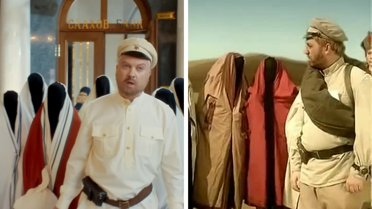 Фото © YouTube / Central Partnership, © Кадр из фильма «Белое солнце пустыни», режиссёр Владимир Мотыль, сценаристы Валентин Ежов, Рустам Ибрагимбеков, Марк Захаров / Kinopoisk