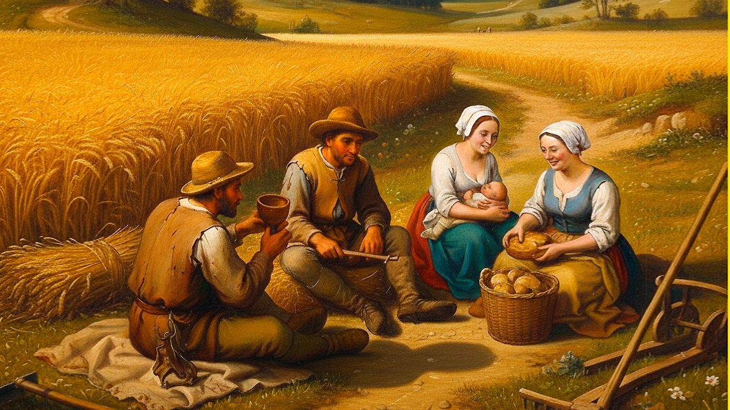 Британские учёные почитали средневековые законы и выяснили, что средневековые крестьяне отдыхали больше, чем современные офисные работники. Обложка © Gemini