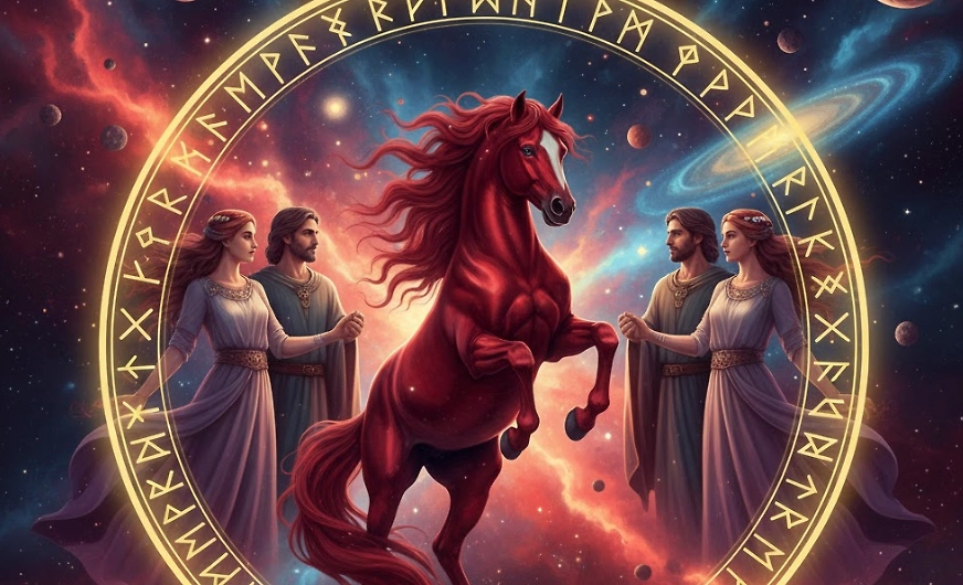 Знак зодиака Близнецы и Лошадь: совместимость по китайскому гороскопу. Фото © Nano Banana AI