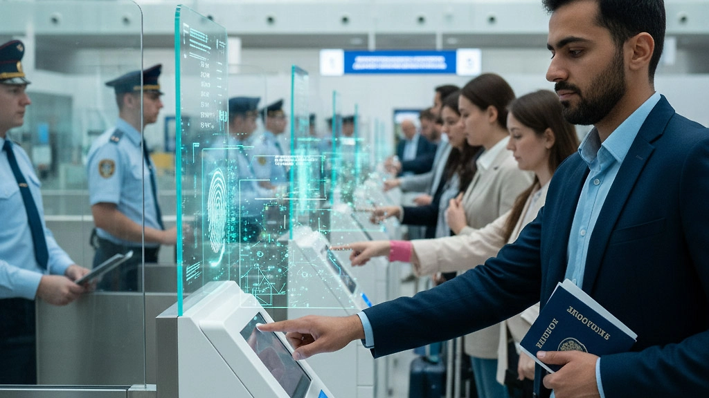 Новые правила сбора биометрии для иностранцев. Фото © Nano Banana AI