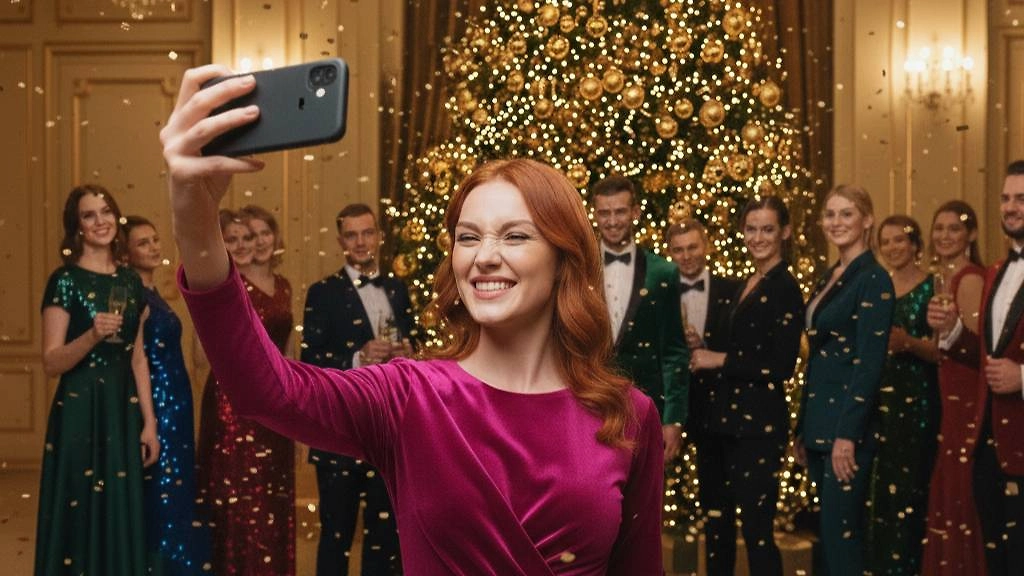 Новогодние тренды 2026: как выбрать платье для празднования. Обложка © Nano Banana AI