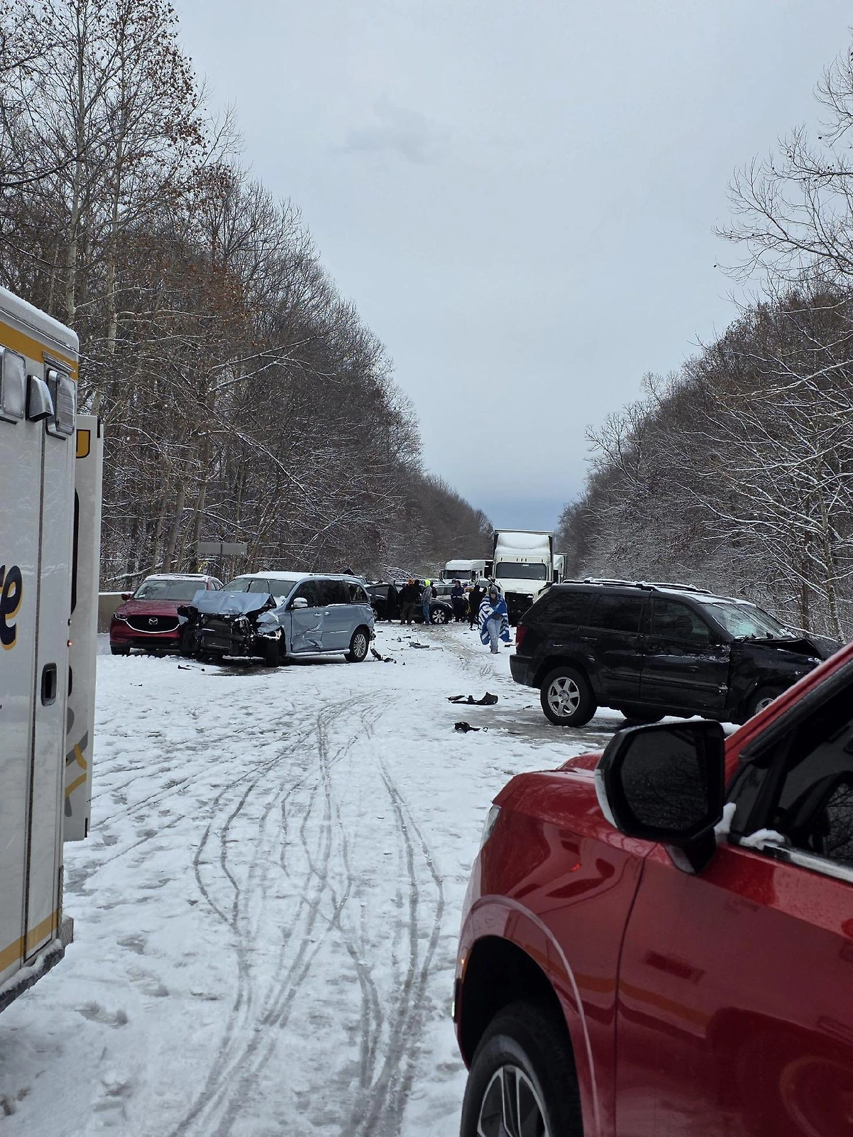 В Индиане снегопад спровоцировал столкновение 45 автомобилей. Фото © X / Ben Verbanic