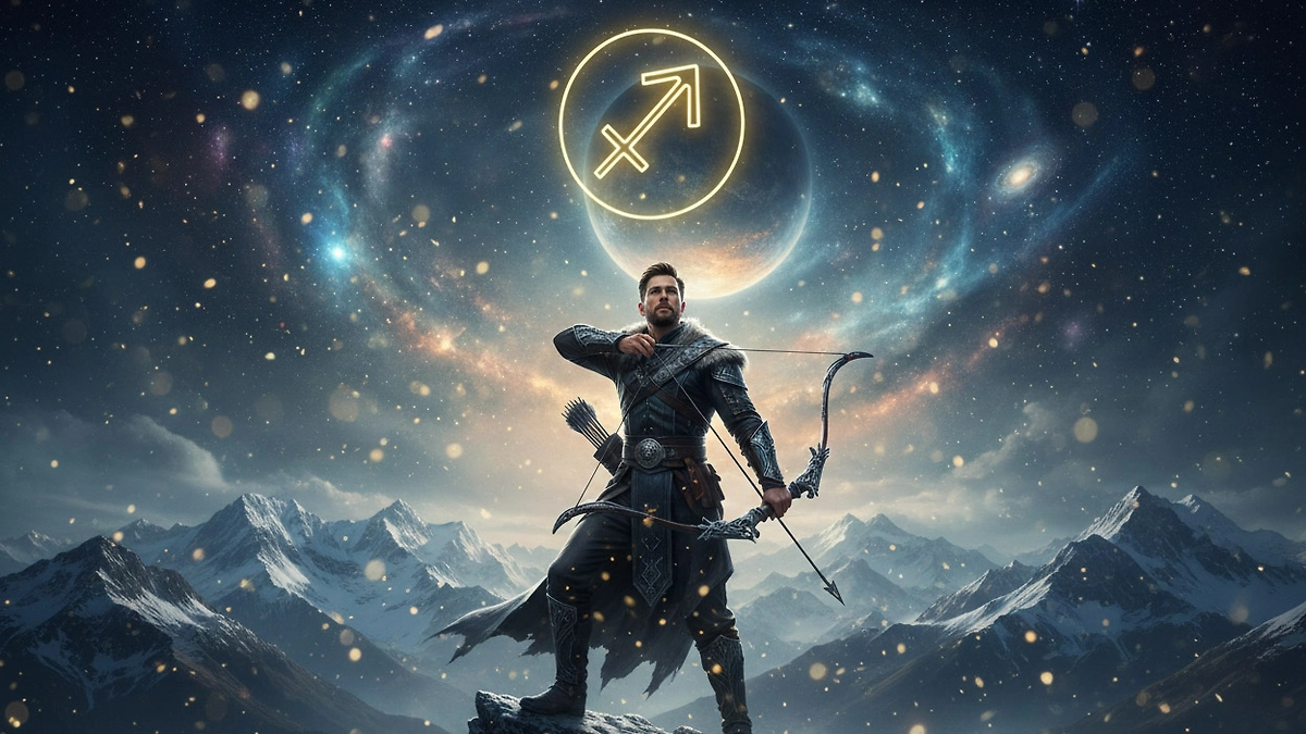 Гороскоп Стрельца на 2026 год — двойной огонь. Фото © Nano Banana AI