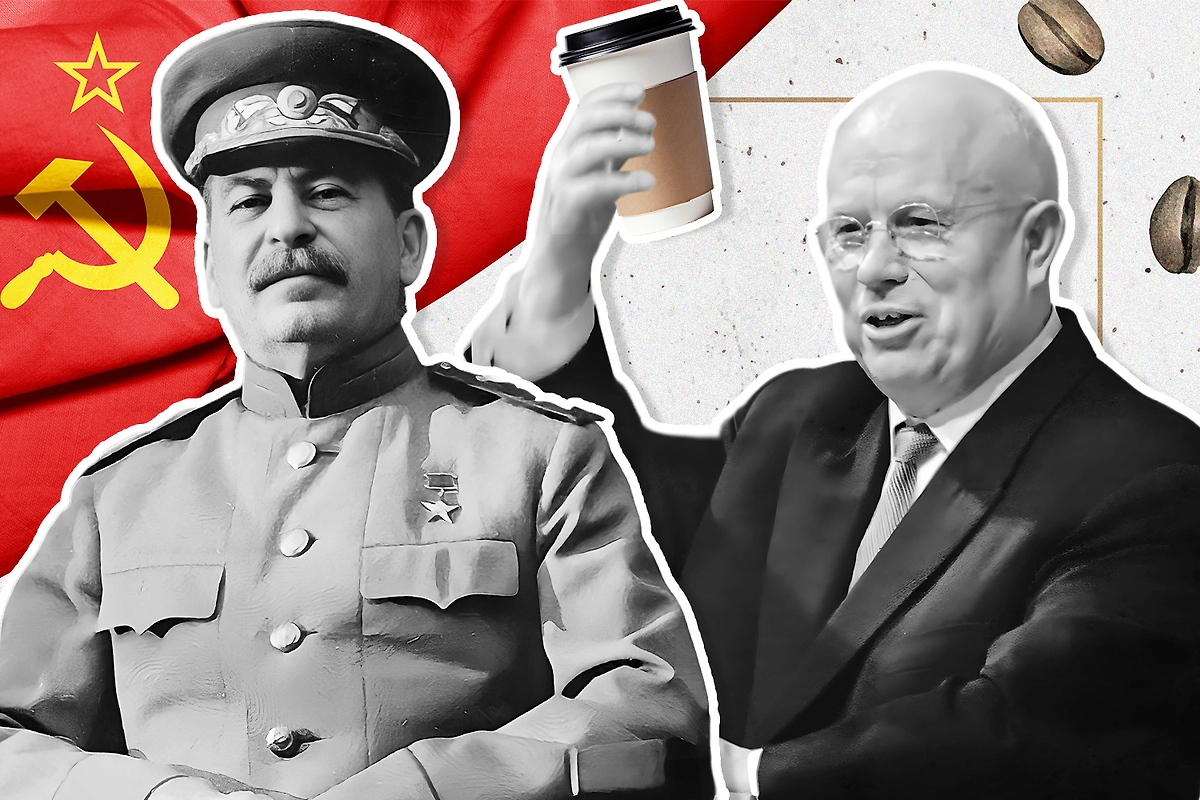 Как Хрущёв вернул кофе в СССР: история советского кофе. Коллаж © Life.ru. Обложка © ТАСС, © Wikipedia, © Freepik, © Freepik / rawpixel.com