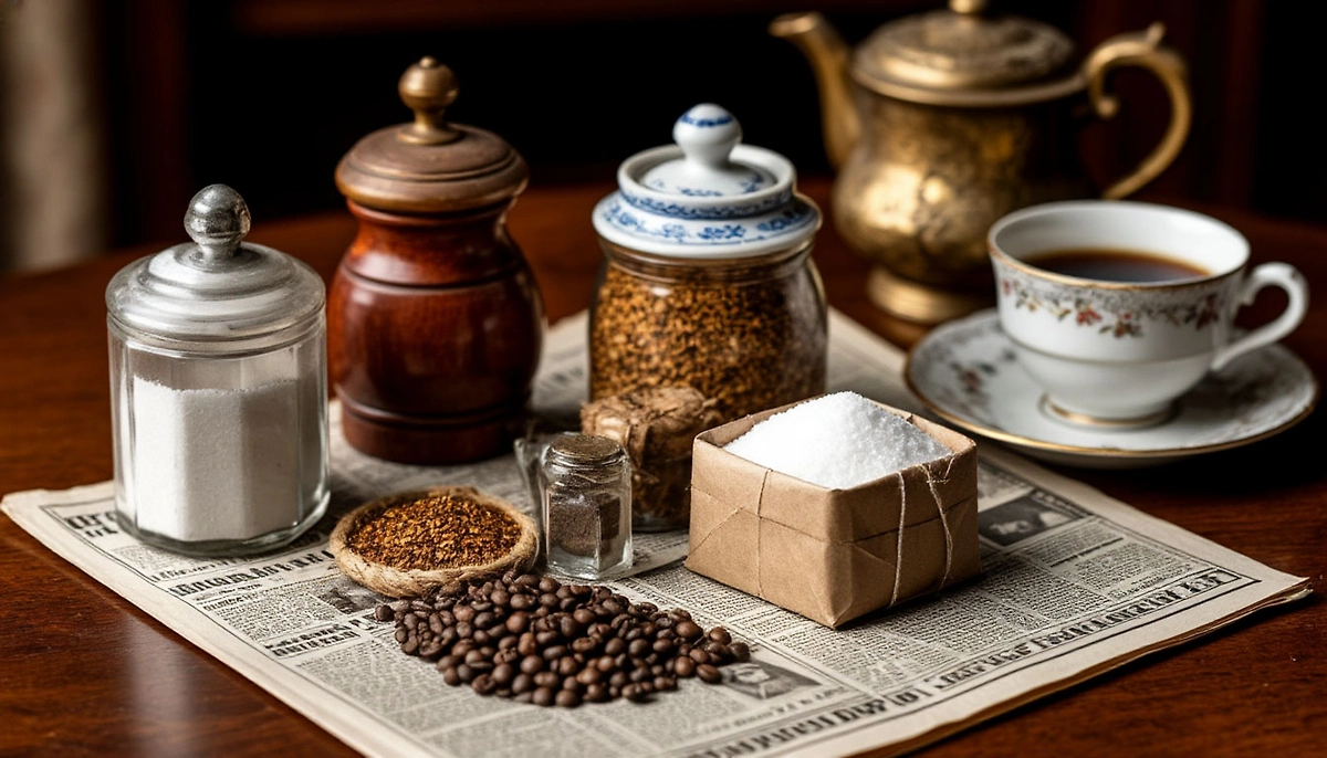 Сахар, соль, перец, кофе, чай... Это всё бакалея. Как изменились цены с 1913-го по 2025 год? Фото © «Шедеврум»