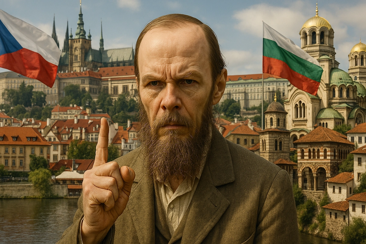 Как и предсказывал Достоевский, Черногория, Болгария, Чехия стали противниками России. Обложка © ChatGPT