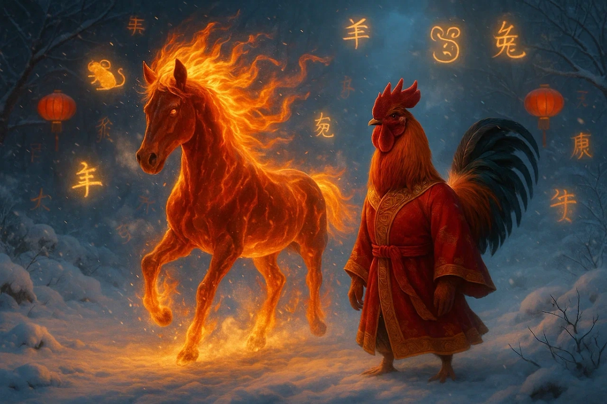 Китайский гороскоп 2026: чего ждать рождённым в год Петуха. Фото ©&nbsp;Chat GPT