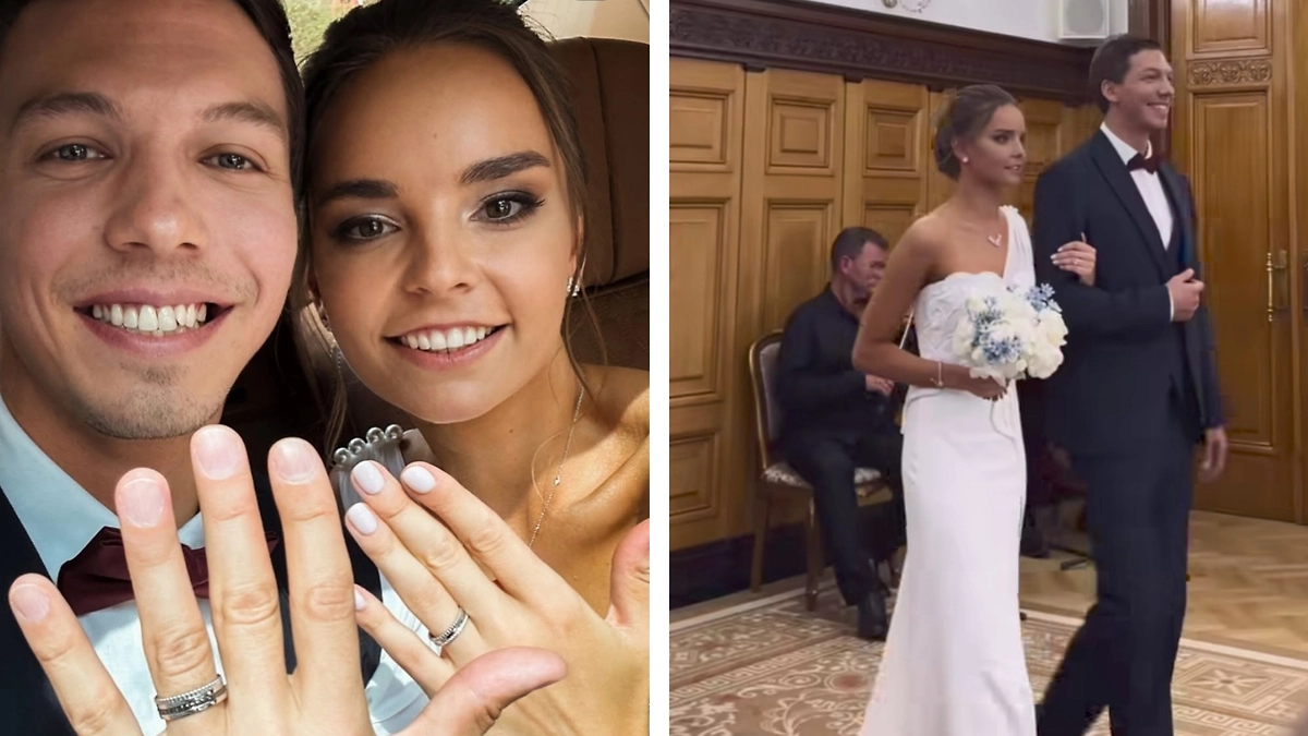 Сыграли свадьбу в 2025-м также гимнастка Дина Аверина и фигурист Дмитрий Соловьёв. Фото © Instagram (признан экстремистской организацией и запрещён на территории Российской Федерации) / dinaverina98