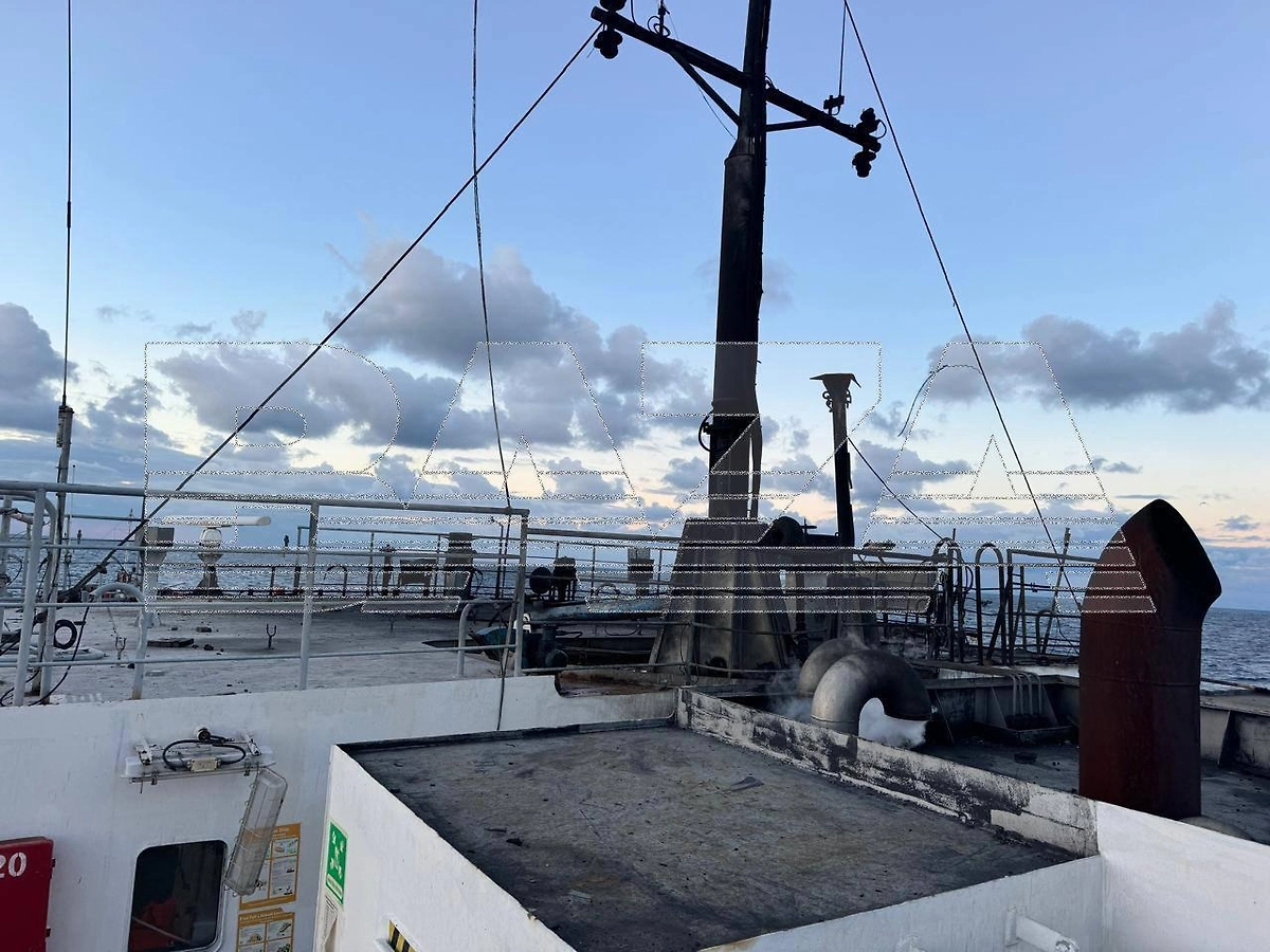 Последствия атаки танкера в Чёрном море. Фото © Telegram / Baza