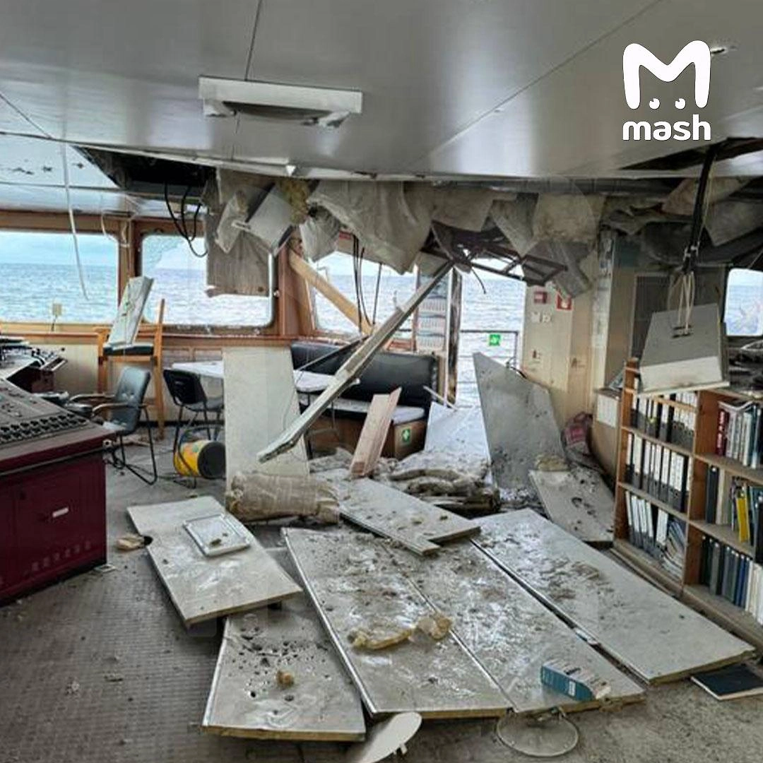 Последствия атаки ВСУ на танкер. Фото © Telegram / Mash