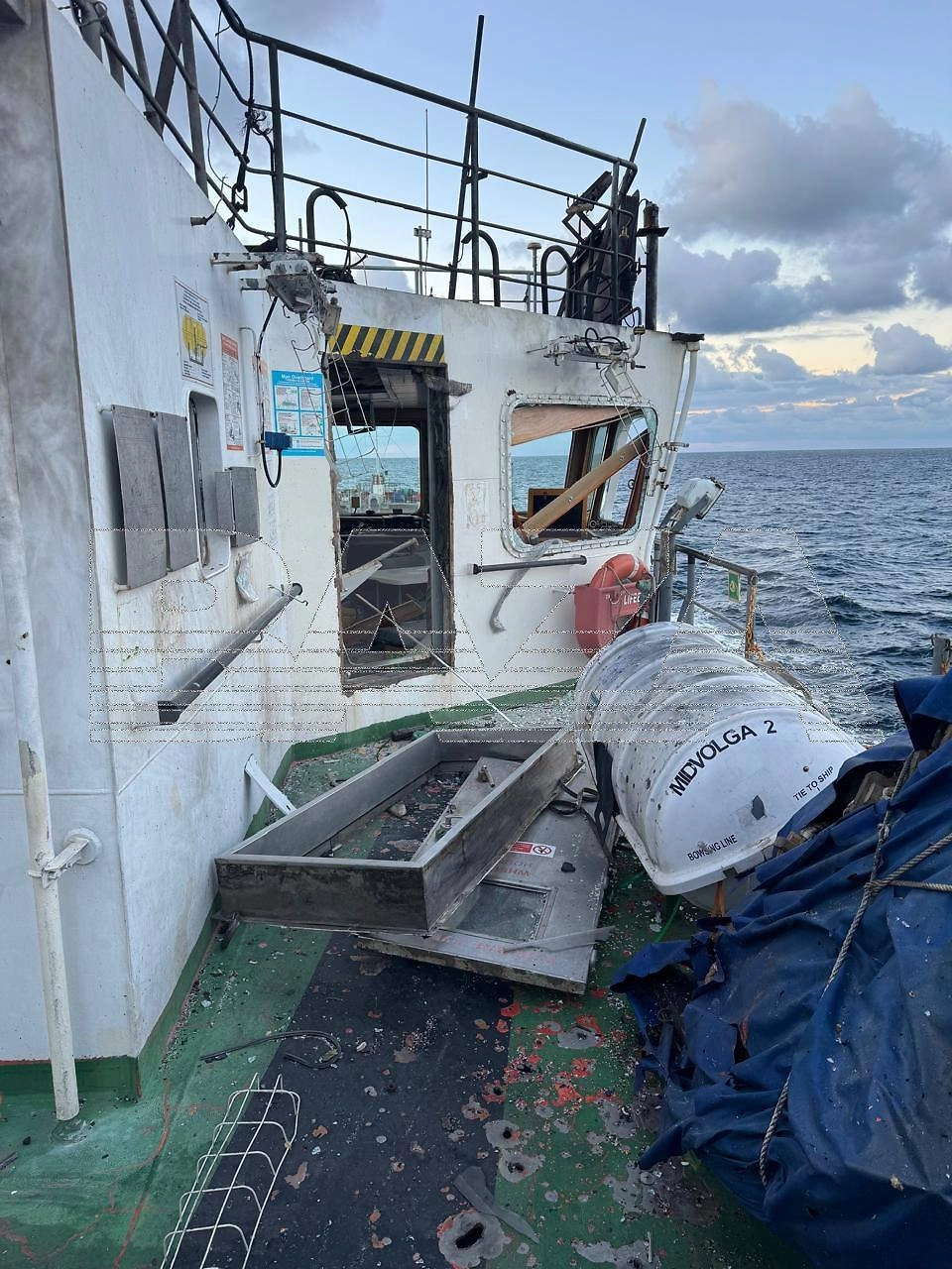 Последствия атаки танкера в Чёрном море. Фото © Telegram / Baza