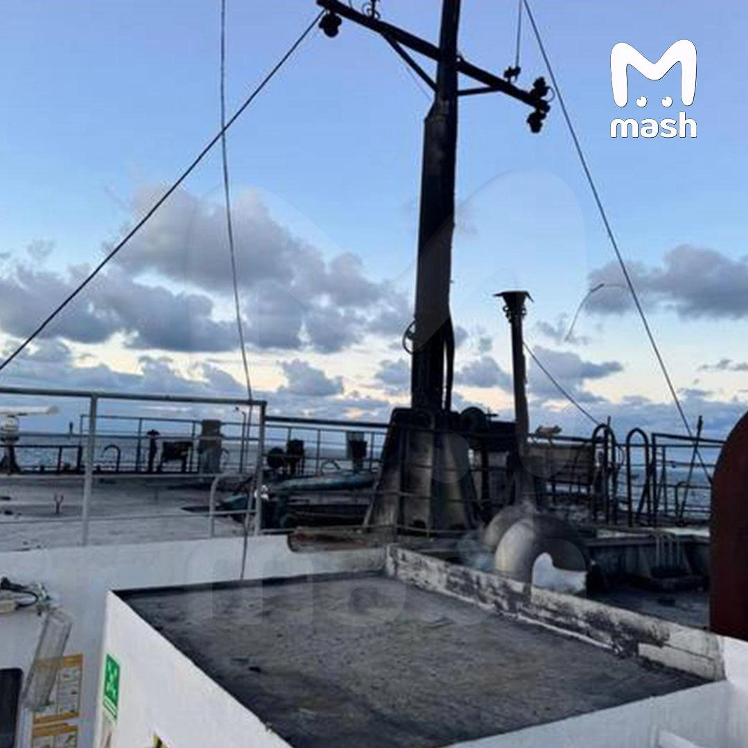 Последствия атаки ВСУ на танкер. Фото © Telegram / Mash