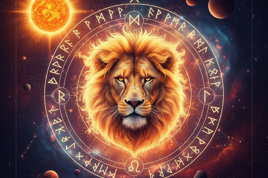 Рунический гороскоп: что ждёт знак зодиака Лев в 2026 году. Фото © Nano Banana AI
