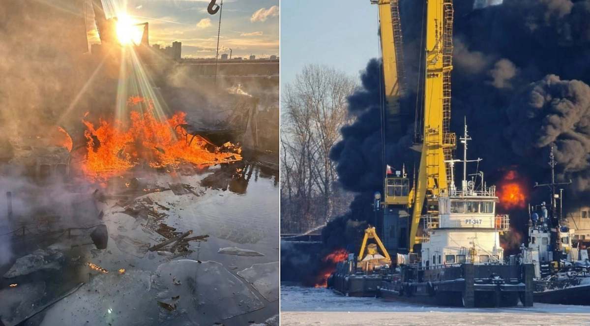 Пожар в Сибирском затоне. Фото © Telegram / МЧС Нижегородской области