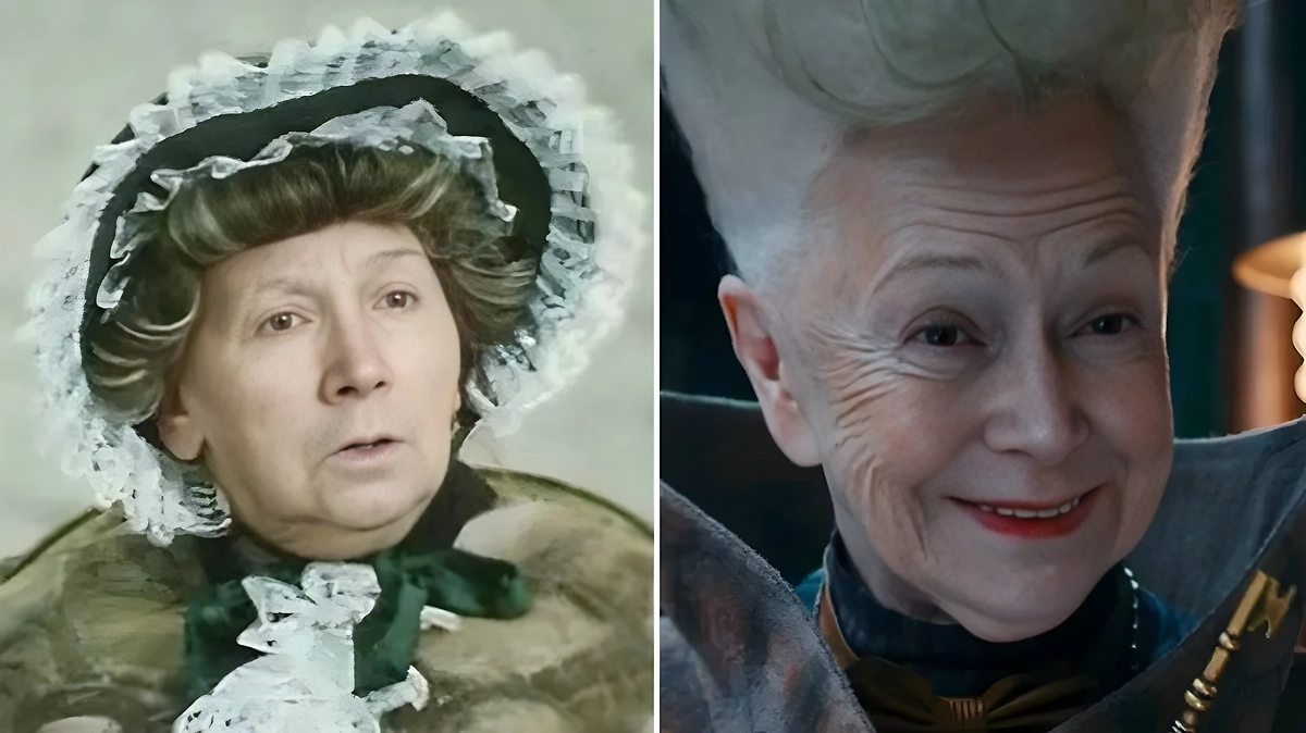 Черепаха Тортилла выглядит так, будто вдохновлена «Алисой в стране чудес». Фото © Кадр из фильма «Приключения Буратино», режиссёр Леонид Нечаев, сценаристы Инна Веткина, Алексей Толстой / Kinopoisk © Кадр из фильма «Буратино»