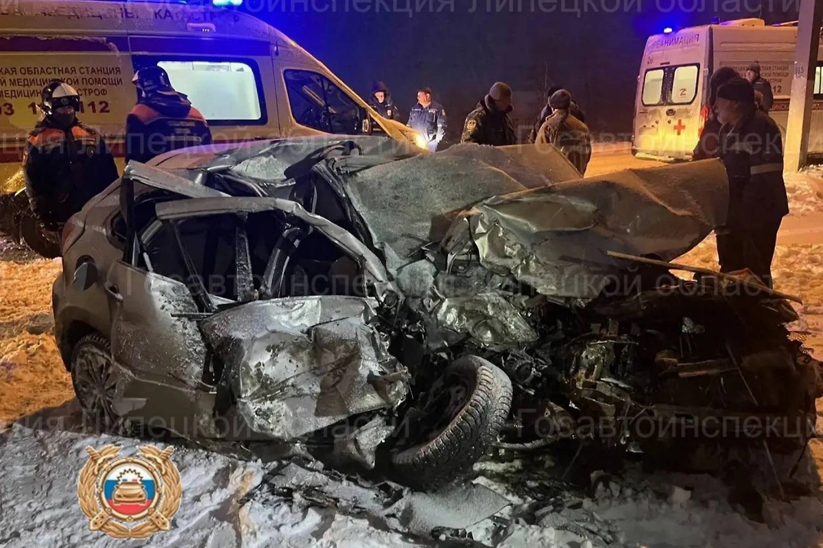 Полицейские Липецкого округа устанавливают обстоятельства смертельного ДТП. Фото © Telegram / Госавтоинспекция Липецкой области